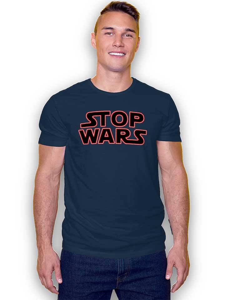 stop-wars-t-shirt dunkelblau 2