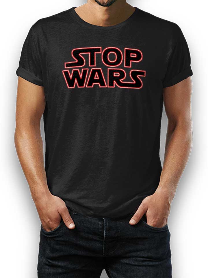 Stop Wars Kinder T-Shirt schwarz 110 / 116