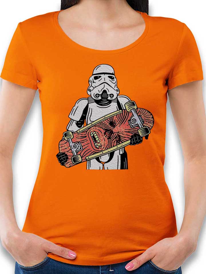 Storm Trooper Wookie Skater Damen T-Shirt orange L