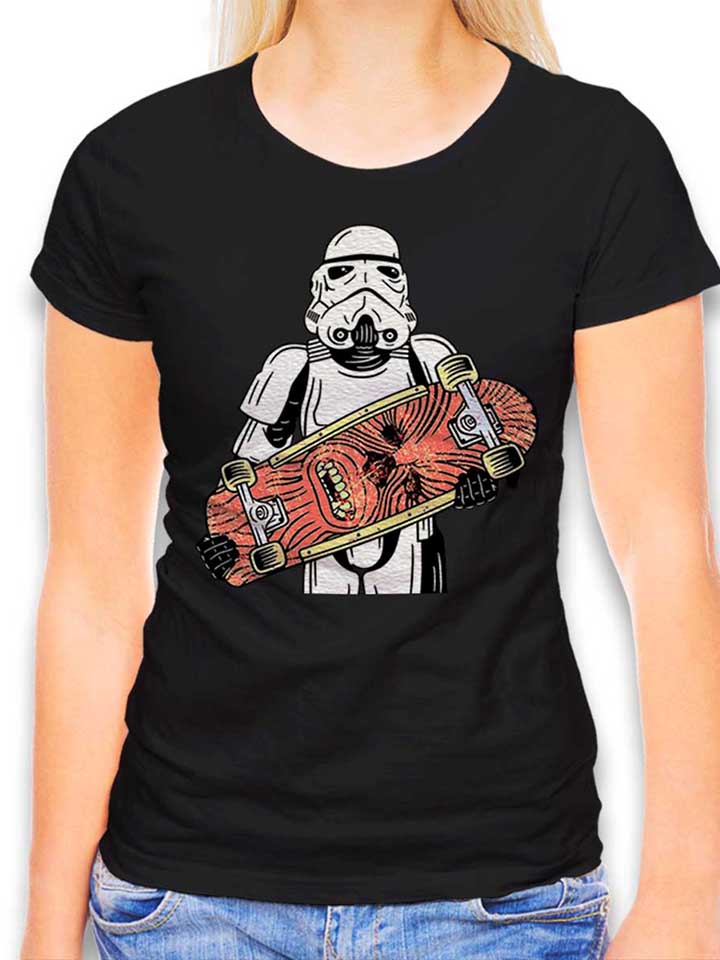 storm-trooper-wookie-skater-damen-t-shirt schwarz 1