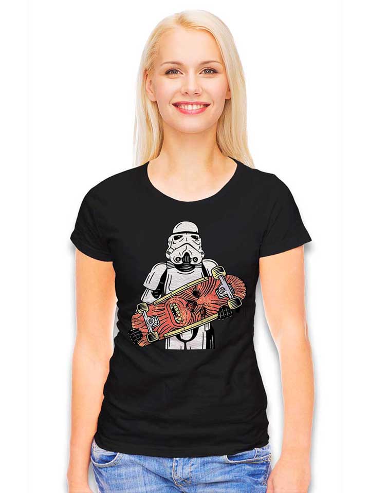 storm-trooper-wookie-skater-damen-t-shirt schwarz 2