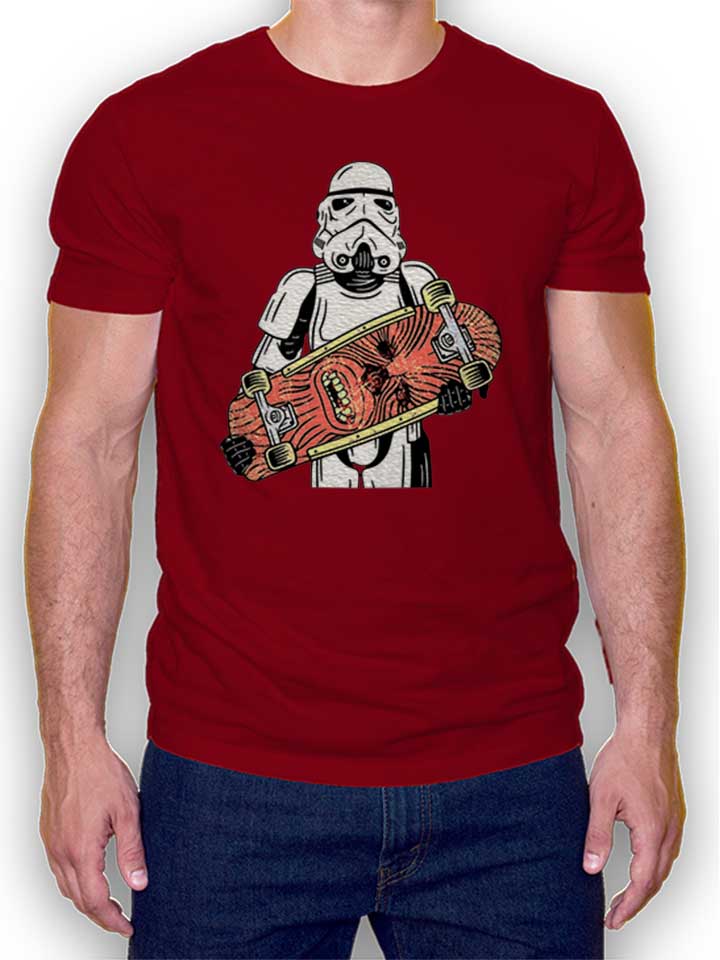 Storm Trooper Wookie Skater T-Shirt maroon L