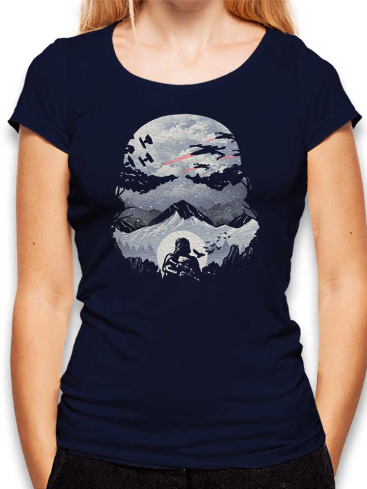 Stormtrooper Mountains Damen T-Shirt dunkelblau L