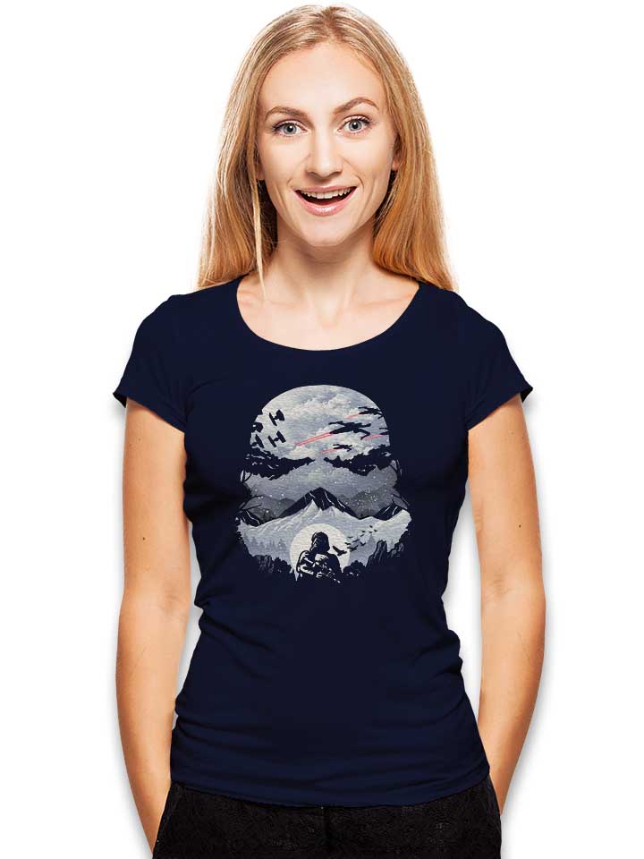 stormtrooper-mountains-damen-t-shirt dunkelblau 2