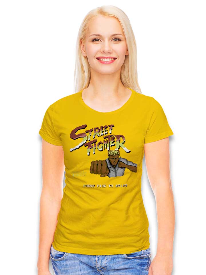 streetfighter-damen-t-shirt gelb 2