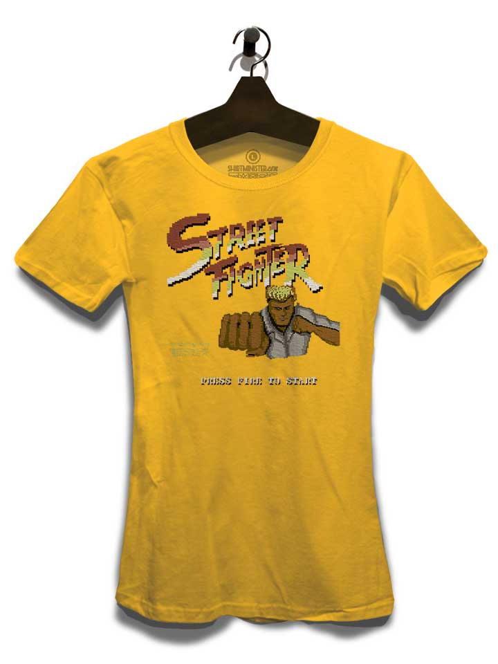 streetfighter-damen-t-shirt gelb 3