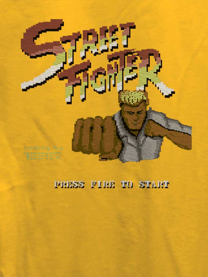 streetfighter-damen-t-shirt gelb 4