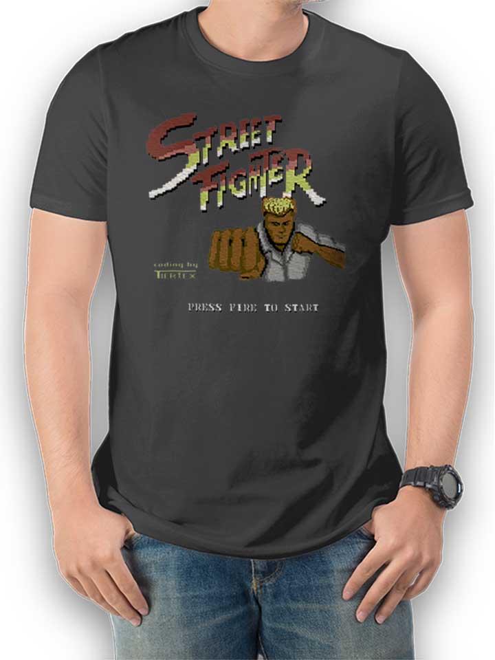 streetfighter-t-shirt dunkelgrau 1