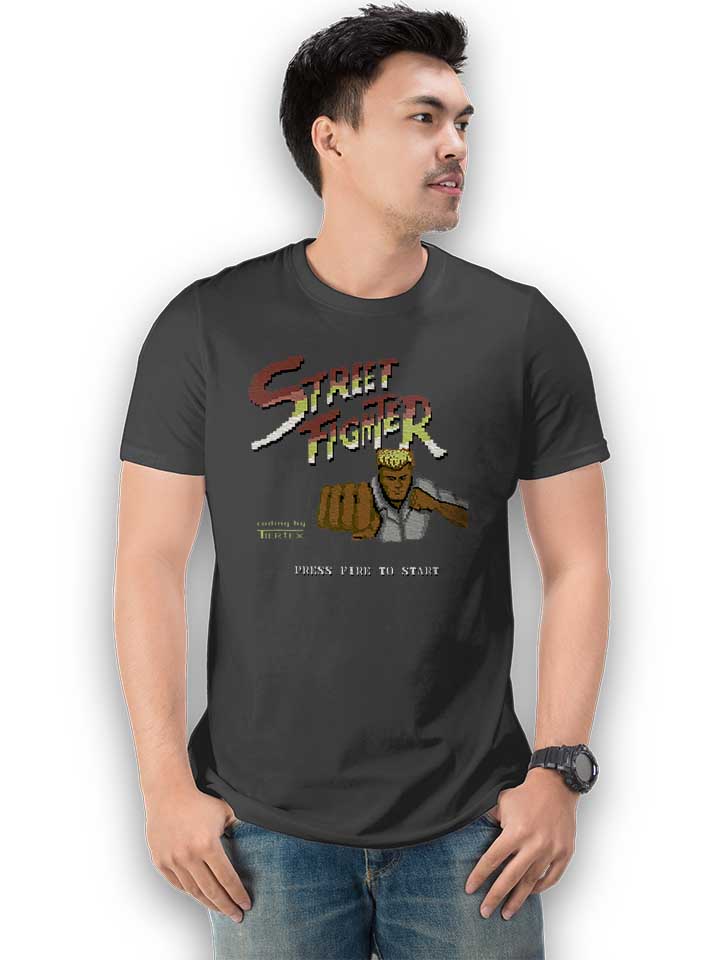 streetfighter-t-shirt dunkelgrau 2