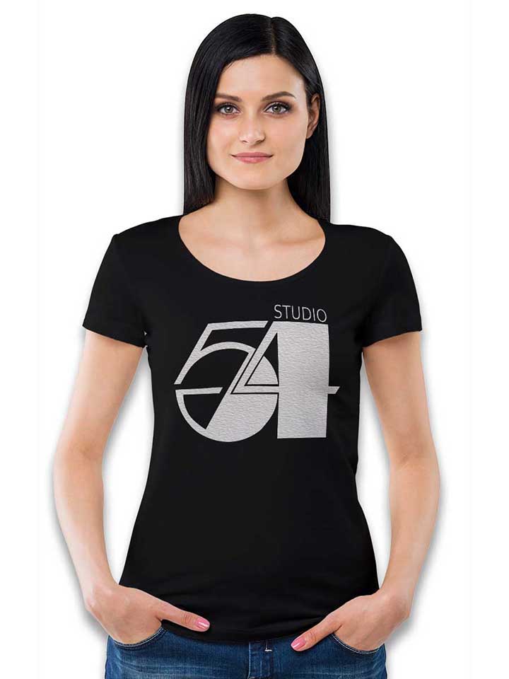 studio54-logo-weiss-damen-t-shirt schwarz 2