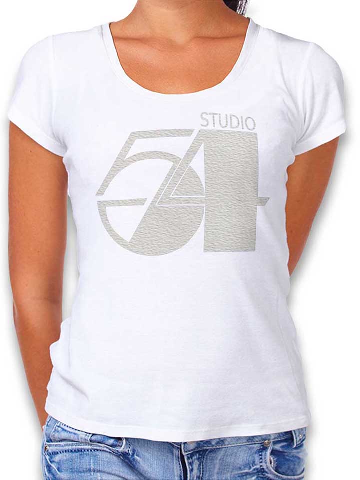 Studio54 Logo Weiss Damen T-Shirt weiss L