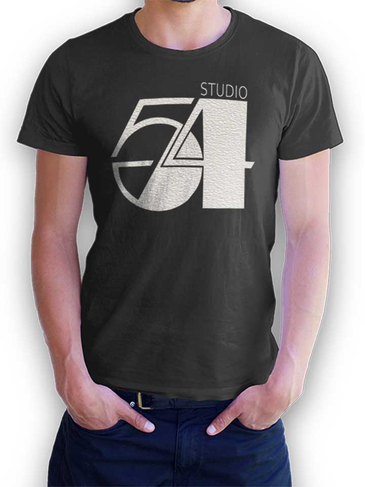 Studio54 Logo Weiss T-Shirt gris-fonc L