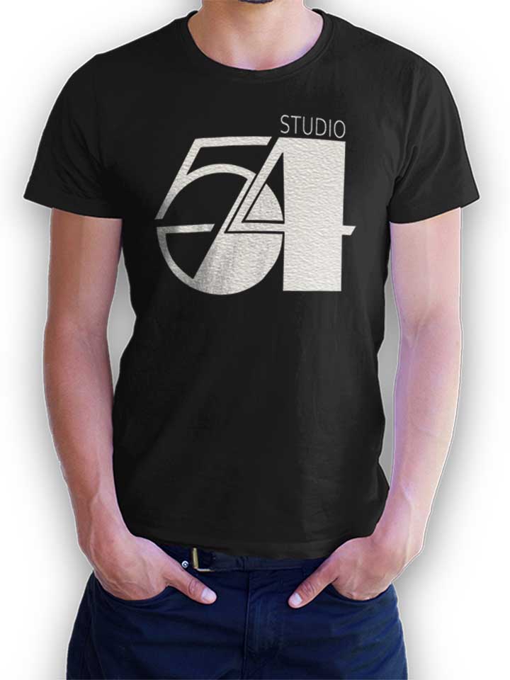 Studio54 Logo Weiss T-Shirt schwarz L