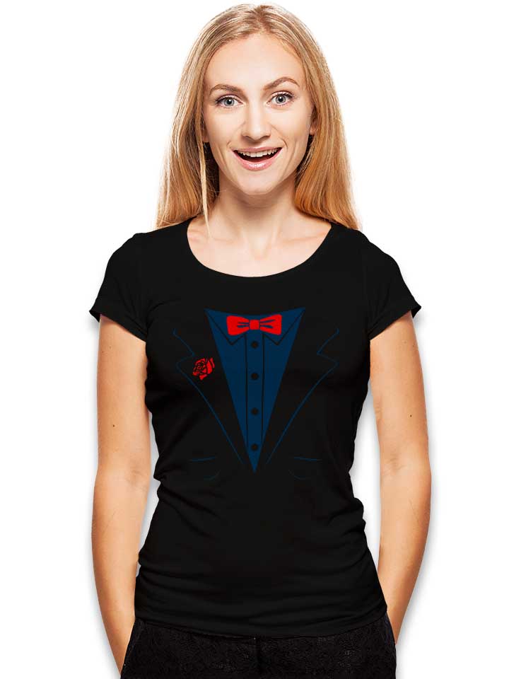 suit-and-tie-damen-t-shirt schwarz 2