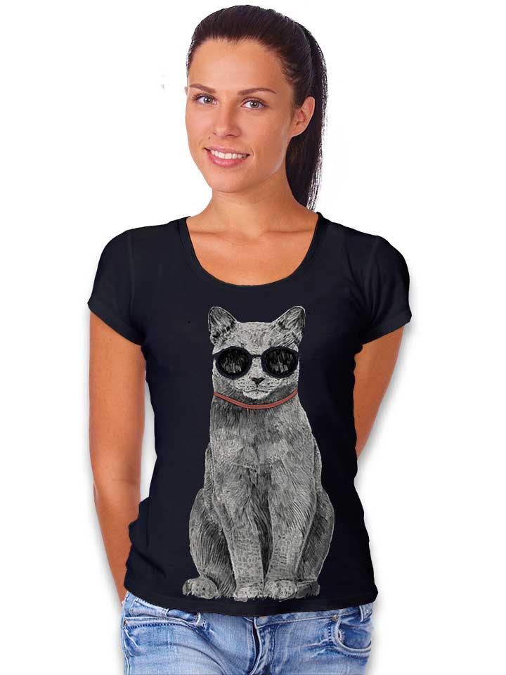 summer-cat-damen-t-shirt schwarz 2