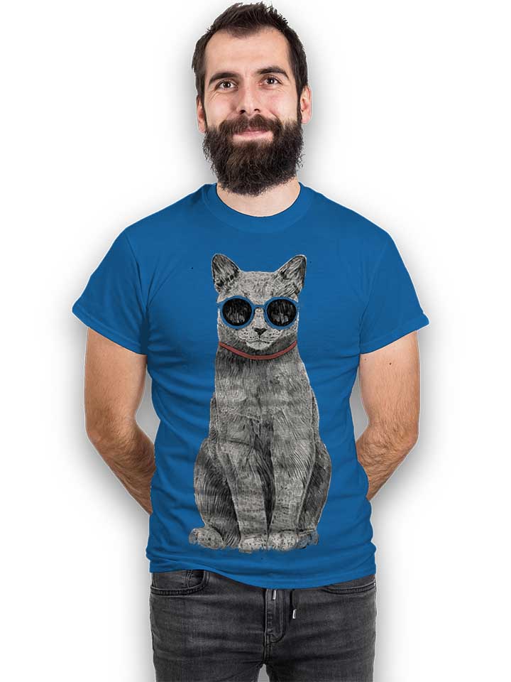 summer-cat-t-shirt royal 2