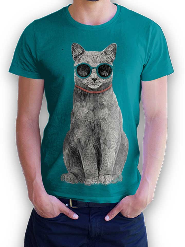 summer-cat-t-shirt tuerkis 1