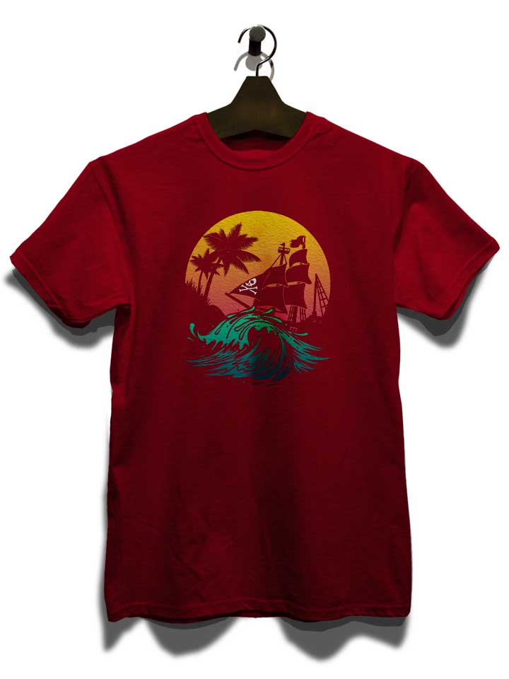 summer-wave-pirates-t-shirt bordeaux 3