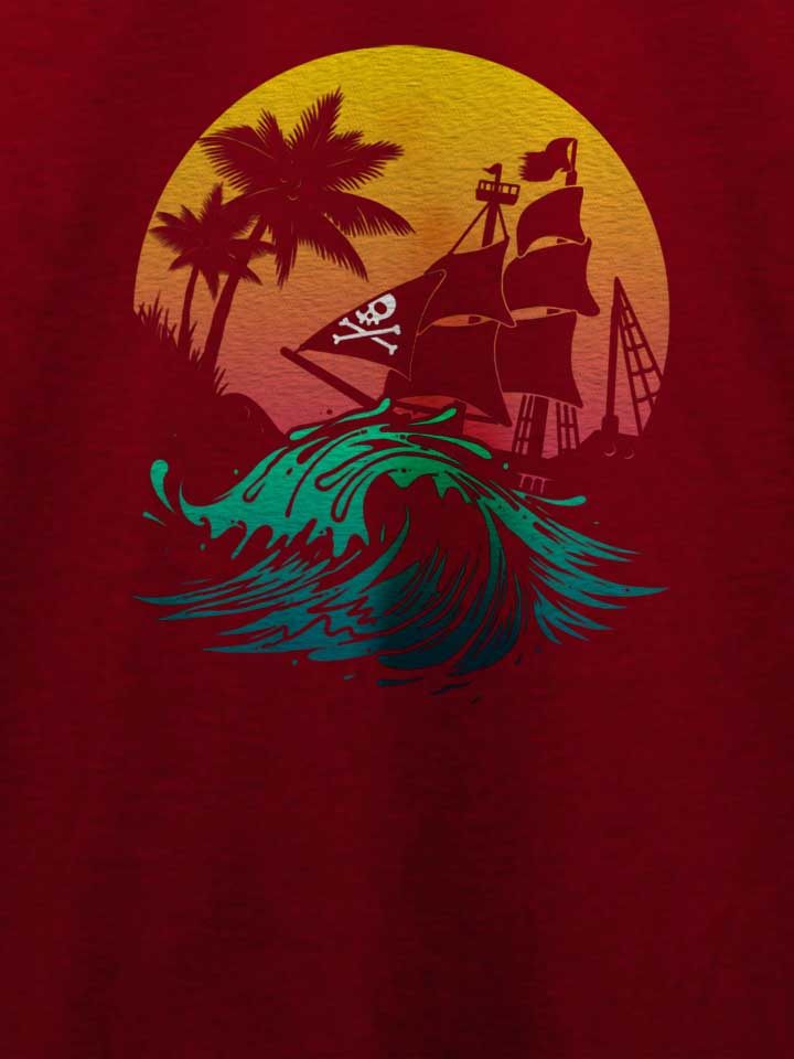 summer-wave-pirates-t-shirt bordeaux 4