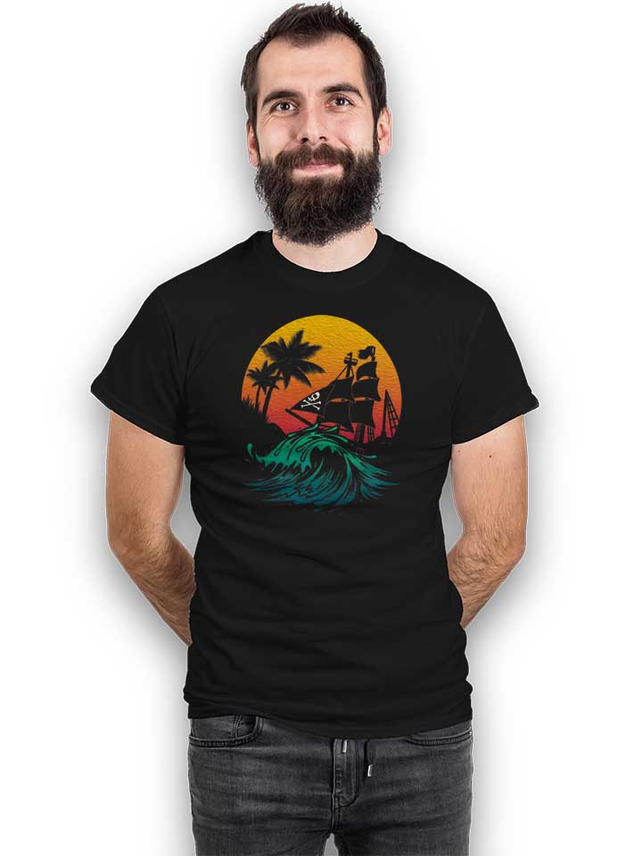 summer-wave-pirates-t-shirt schwarz 2