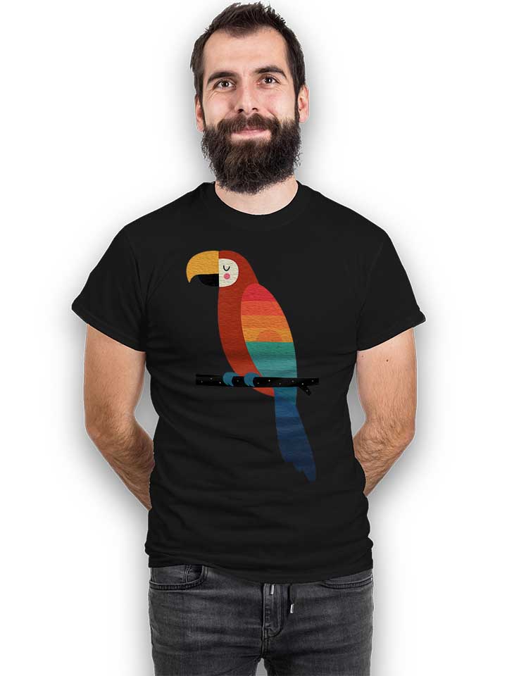 sunset-parrot-t-shirt schwarz 2