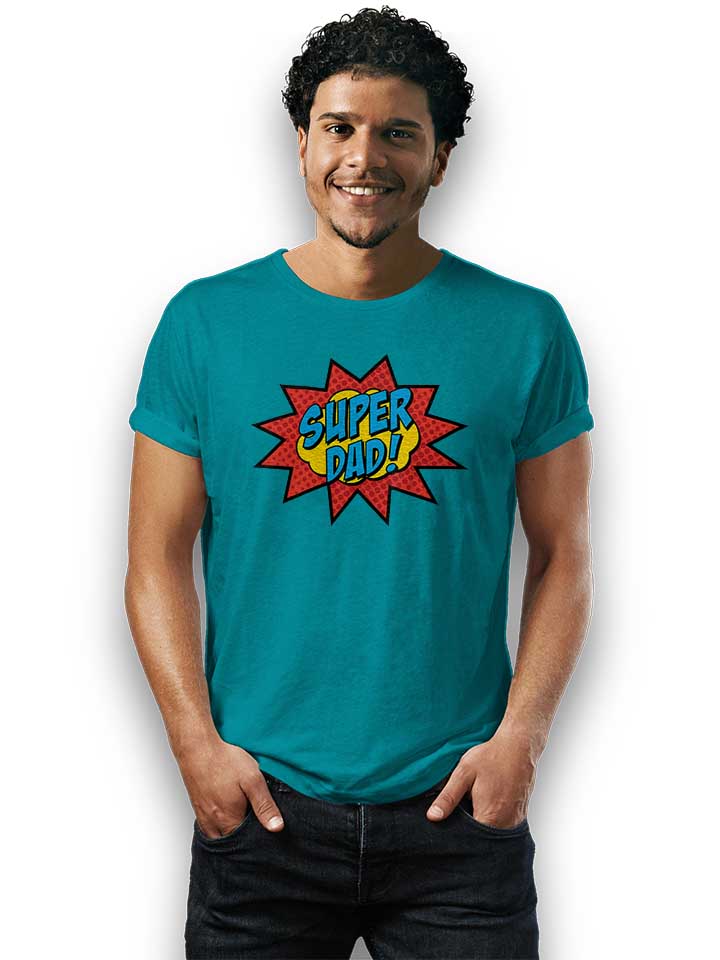 super-dad-t-shirt tuerkis 2