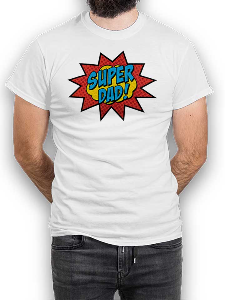 Super Dad T-Shirt weiss L