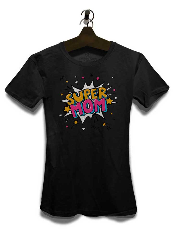 super-mom-pop-art-damen-t-shirt schwarz 3