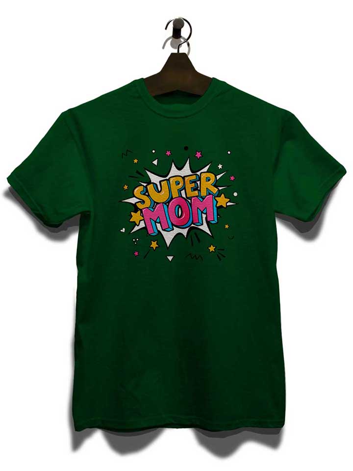 super-mom-pop-art-t-shirt dunkelgruen 3
