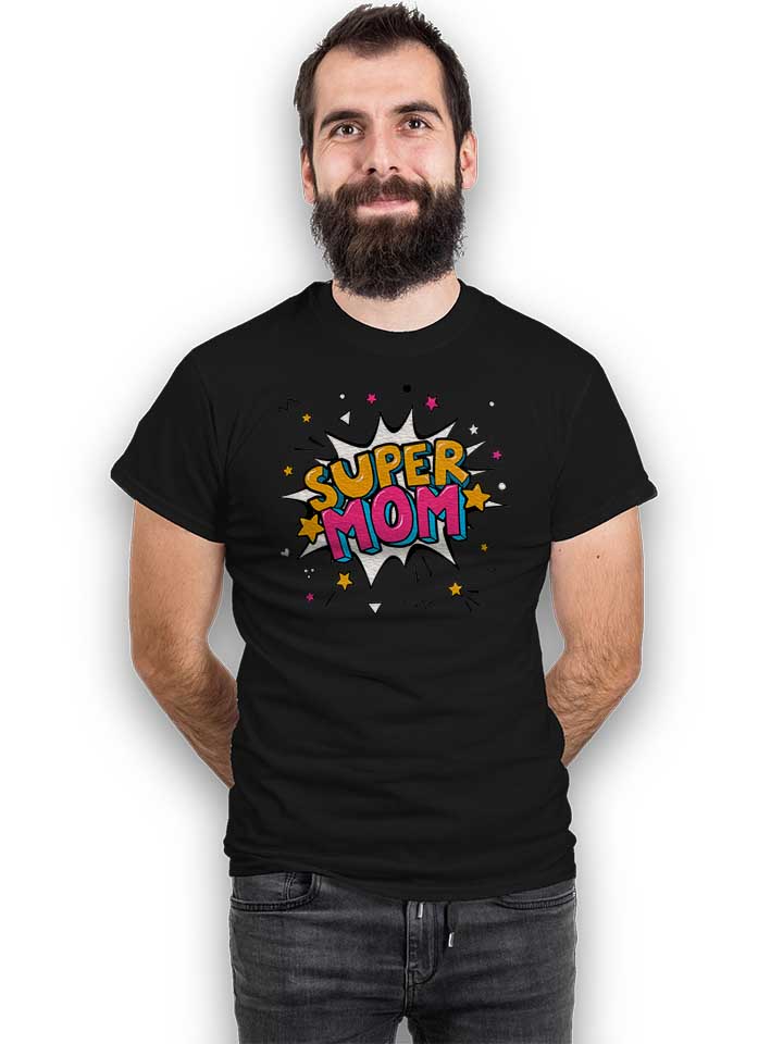 super-mom-pop-art-t-shirt schwarz 2