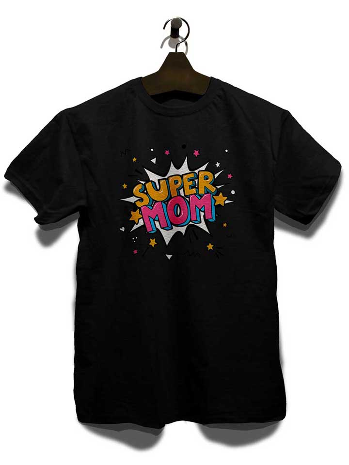 super-mom-pop-art-t-shirt schwarz 3