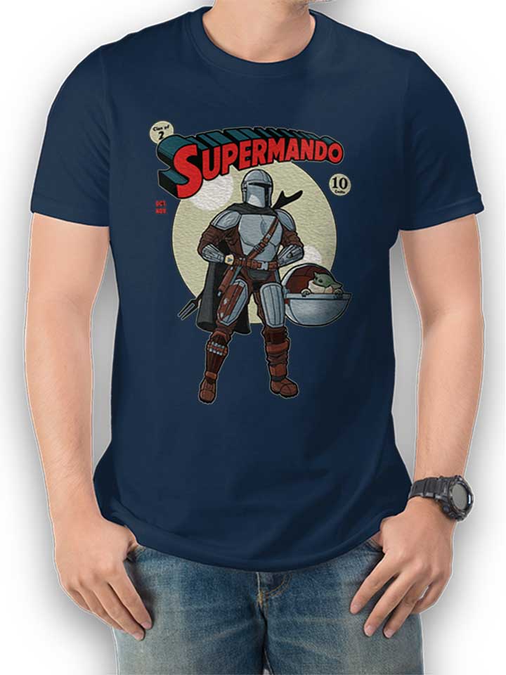Supermando T-Shirt dunkelblau L