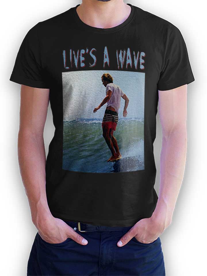 surfing-lives-a-wave-t-shirt schwarz 1