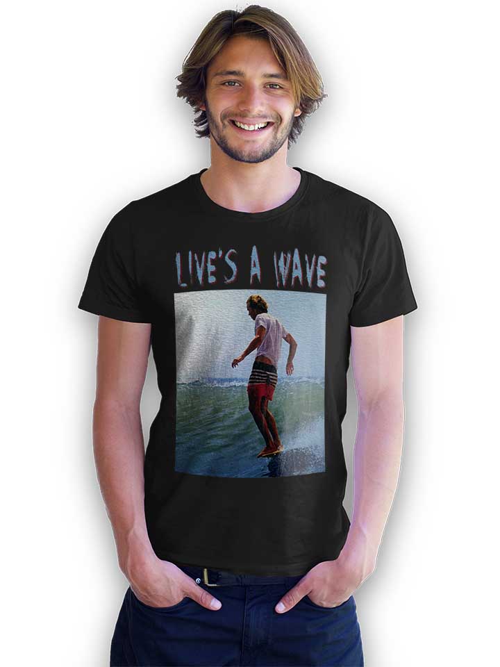 surfing-lives-a-wave-t-shirt schwarz 2