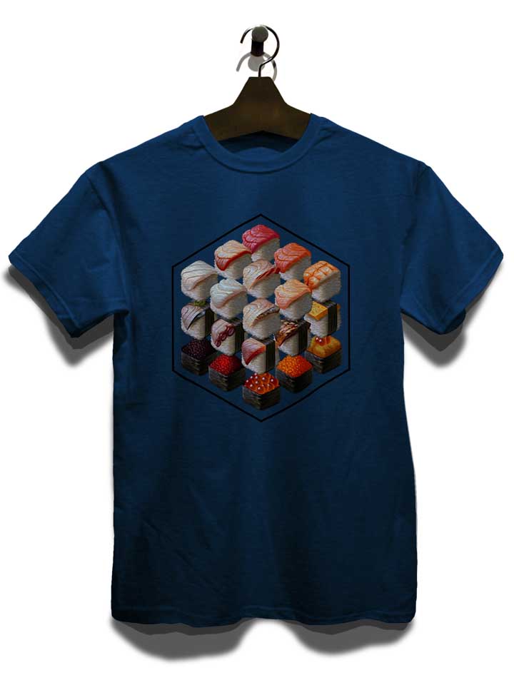 sushi-cubed-t-shirt dunkelblau 3