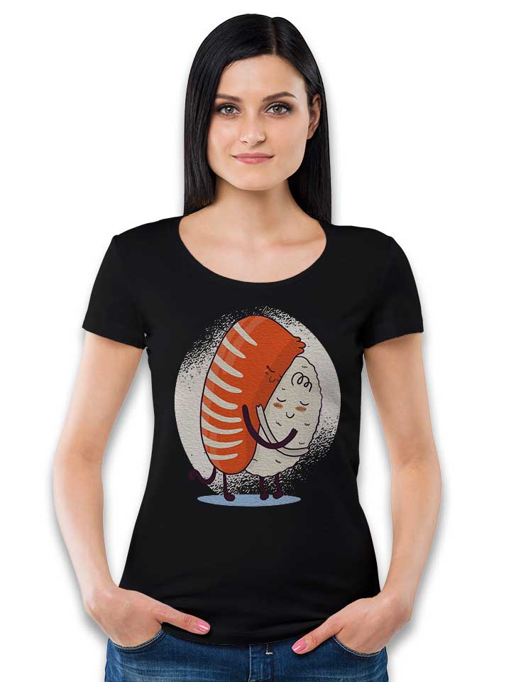 sushi-hug-02-damen-t-shirt schwarz 2