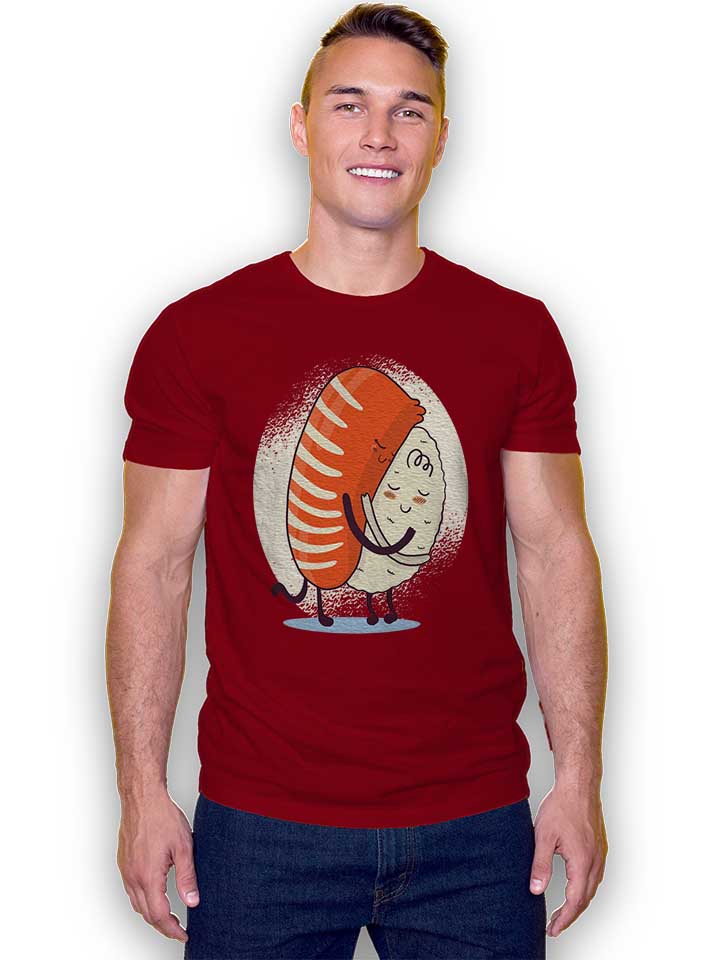 sushi-hug-02-t-shirt bordeaux 2