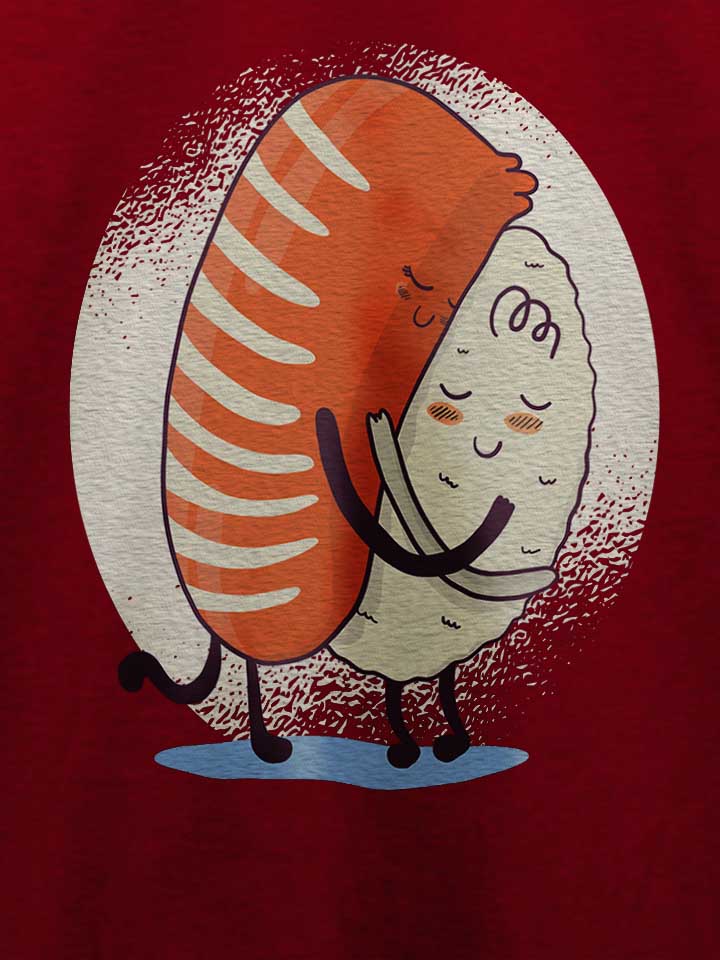 sushi-hug-02-t-shirt bordeaux 4