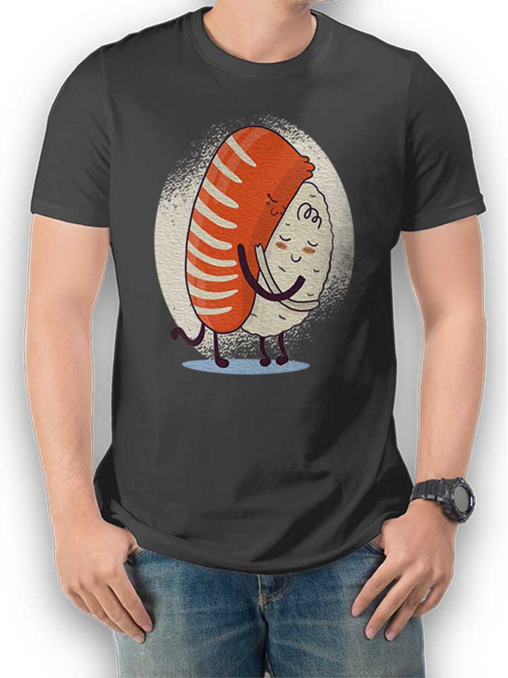 Sushi Hug 02 T-Shirt dunkelgrau L