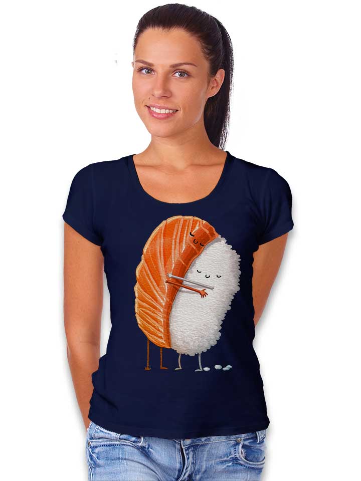 sushi-hug-damen-t-shirt dunkelblau 2