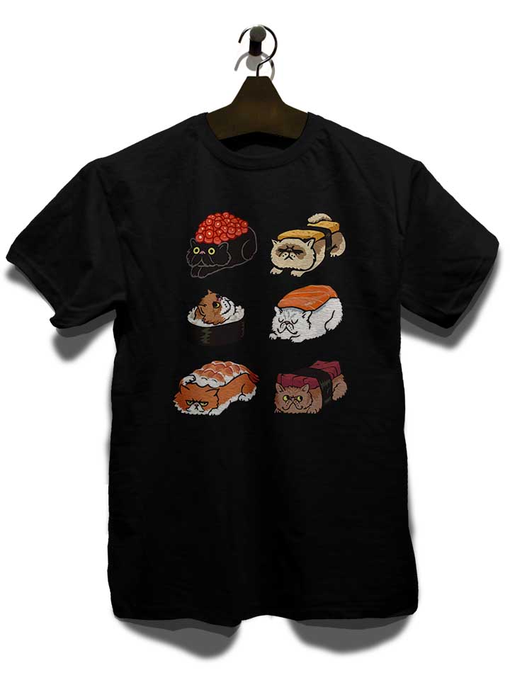sushi-persian-cat-t-shirt schwarz 3
