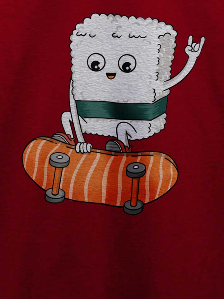 sushi-skater-t-shirt bordeaux 4