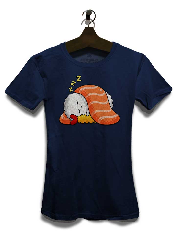 sushi-snooze-damen-t-shirt dunkelblau 3