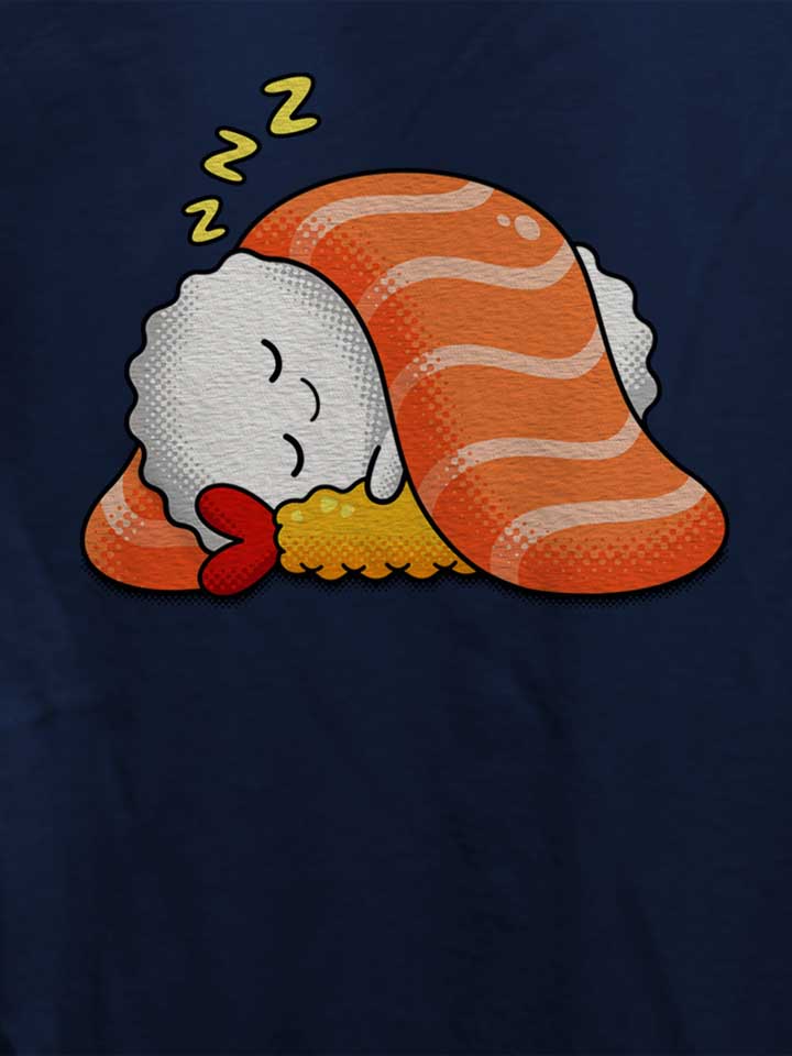 sushi-snooze-damen-t-shirt dunkelblau 4
