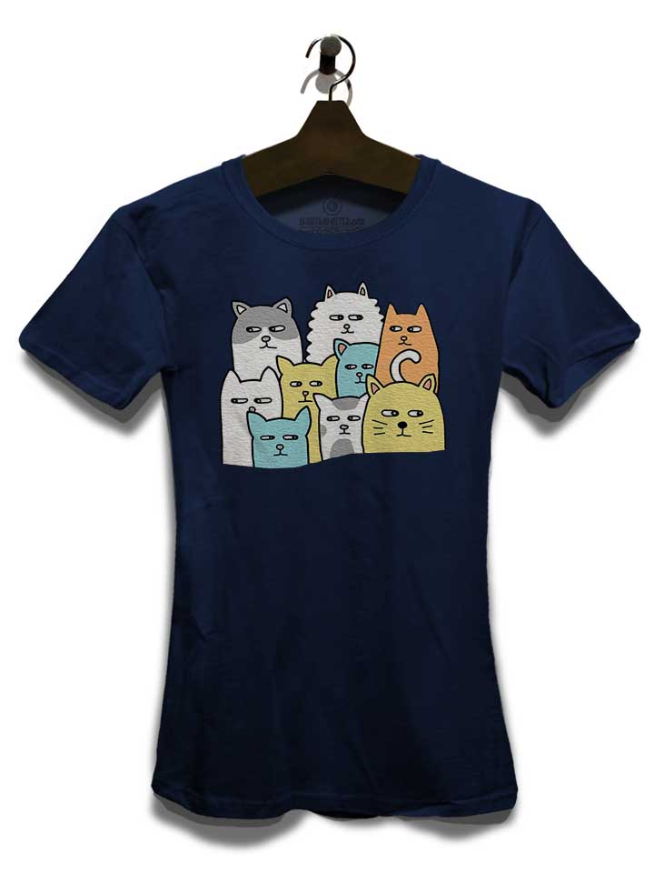 suspicious-cats-damen-t-shirt dunkelblau 3