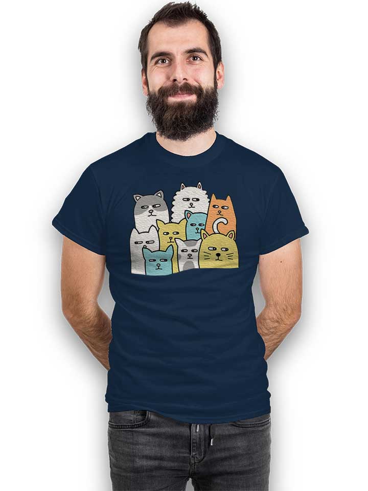 suspicious-cats-t-shirt dunkelblau 2