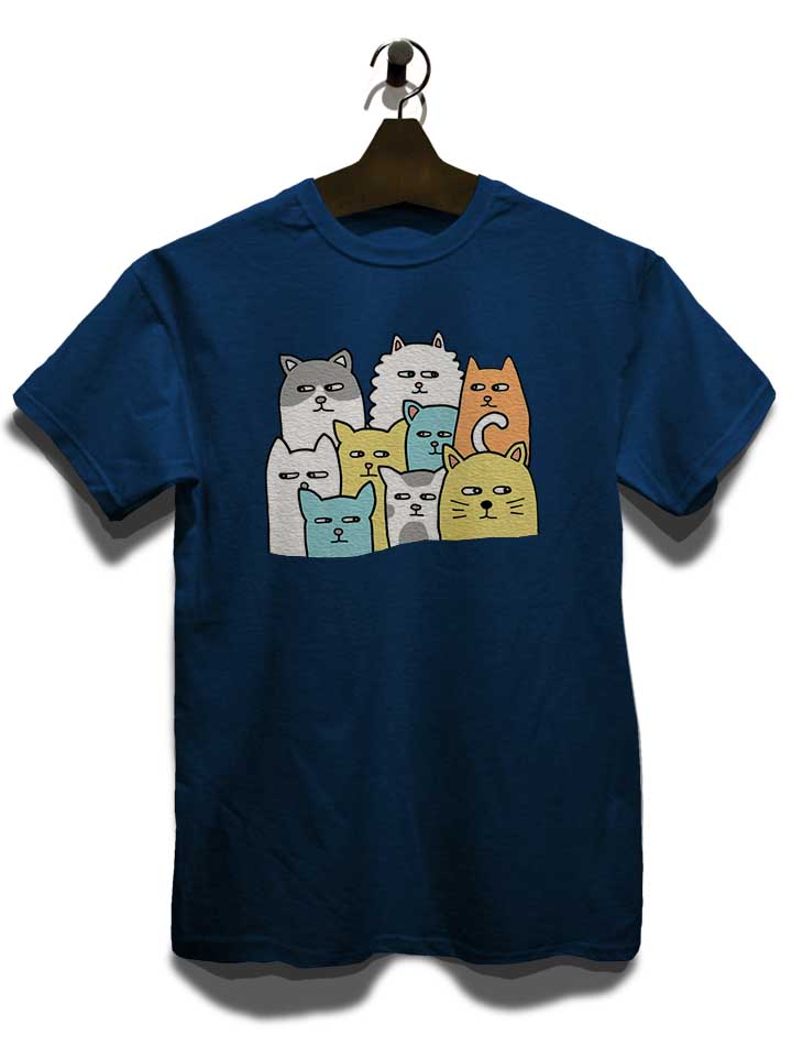 suspicious-cats-t-shirt dunkelblau 3