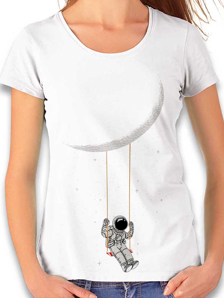 swinging-astronaut-moon-damen-t-shirt weiss 1