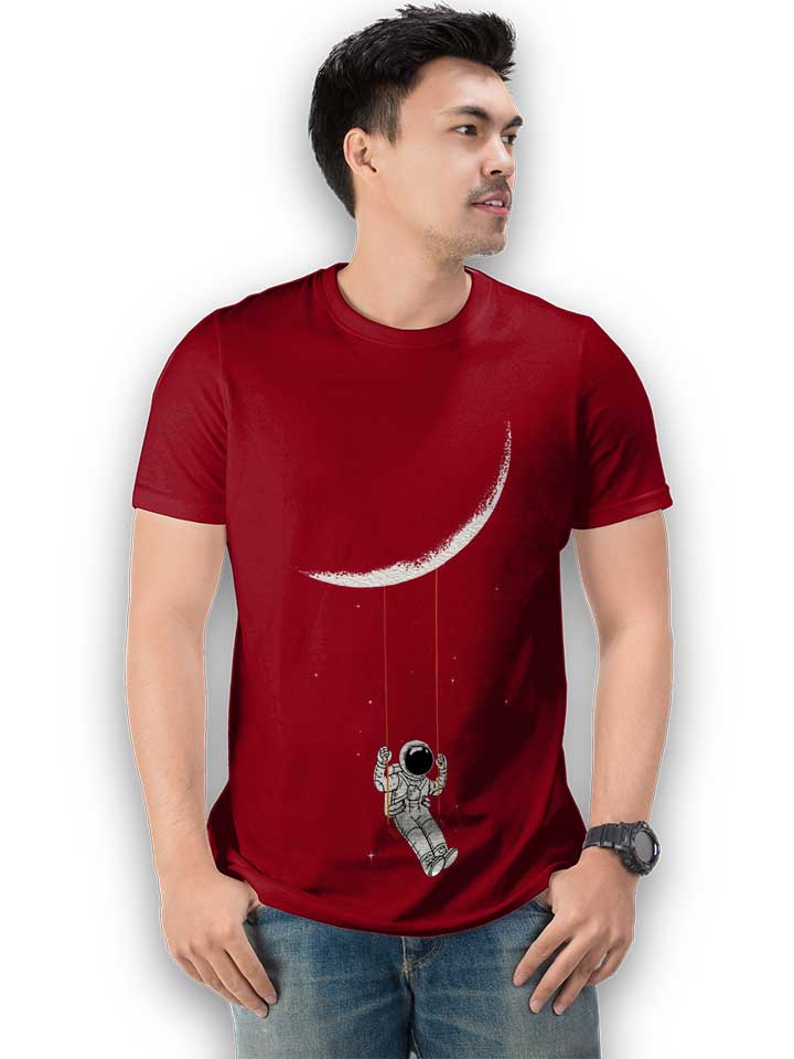 swinging-astronaut-moon-t-shirt bordeaux 2