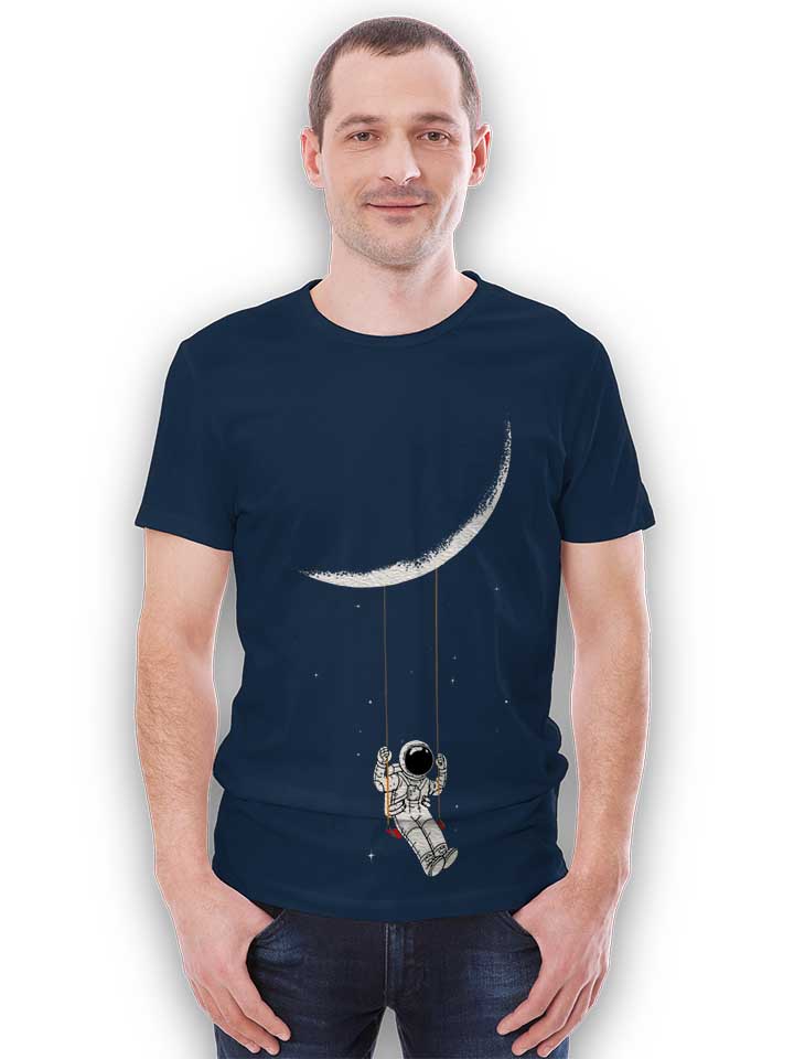 swinging-astronaut-moon-t-shirt dunkelblau 2